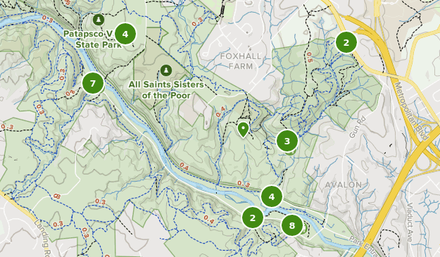 patapsco state park map Best Kid Friendly Trails In Patapsco Valley State Park Avalon Area patapsco state park map