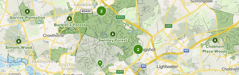 swinley forest trail map