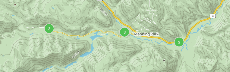 Manning park hiking trail map sale