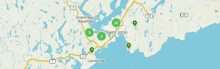 Map of Saint John New Brunswick Canada