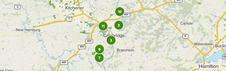 Map of Cambridge Ontario Canada