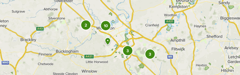 Milton Keynes Buckinghamshire Map Best 10 Partially Paved Trails In Milton Keynes | Alltrails