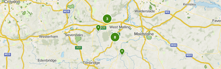 West Malling Kent Map Best 10 Partially Paved Trails In West Malling | Alltrails