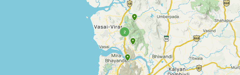 Printable street map of Vasai-Virar, State Maharashtra, India. Map