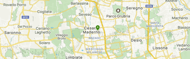 Cesano Maderno, Lombardia: Mappa dei sentieri per passeggiata