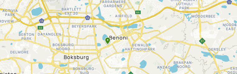 Map of Benoni, South Africa