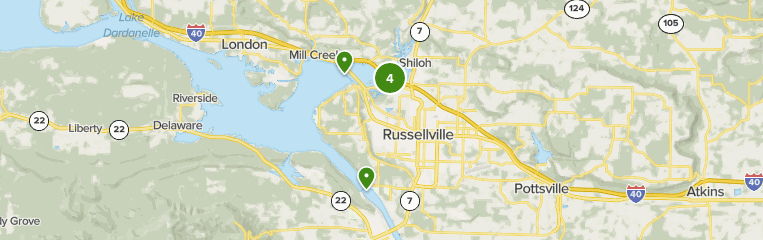 Map Of Russellville Arkansas Best 10 Dogs On Leash Trails In Russellville | Alltrails