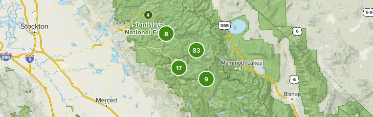 yosemite trail map backpacking
