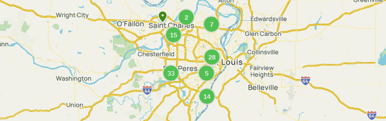Google Map of the City of Saint Louis, Missouri, USA - Nations