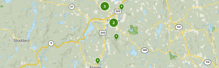 Hillsborough, New Hampshire: Mappa dei sentieri per passeggiata
