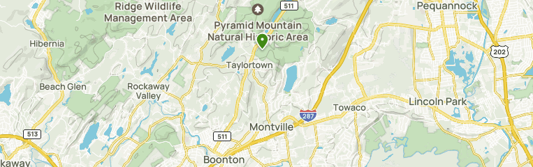 Waterfall trails in Montville, New Jersey
