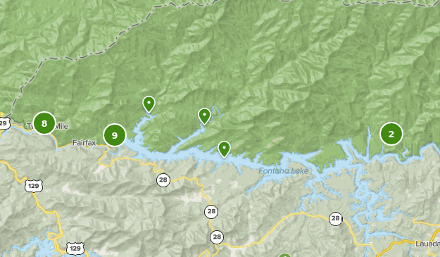 Fontana Dam Nc Map Best Views Trails near Fontana Dam, North Carolina | AllTrails