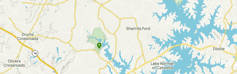 Map of wildlife trails in Sherrills Ford, North Carolina