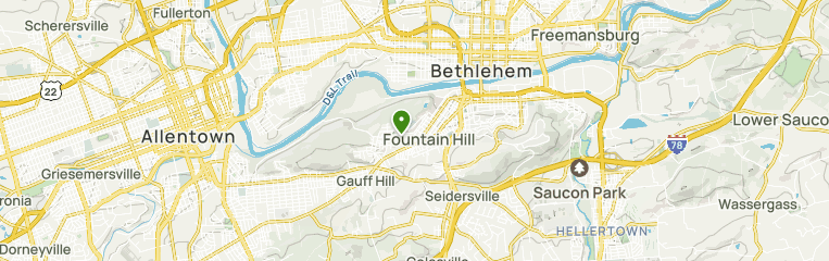 map of fountain hill pa