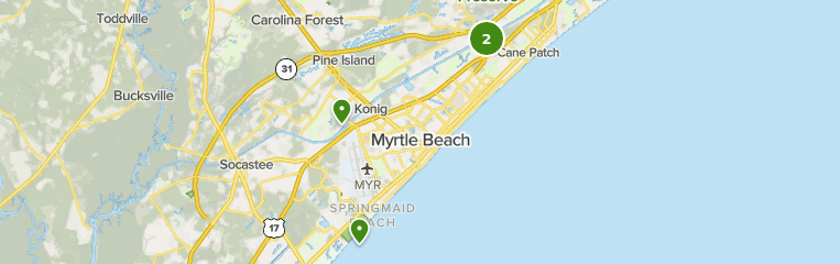 Myrtle Beach Sc Map Best Walking Trails In Myrtle Beach | Alltrails