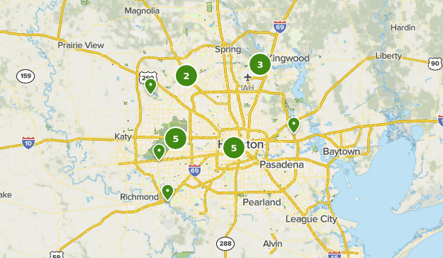 houston mapa Las mejores rutas de ciclismo en carretera cerca de Houston, Texas 