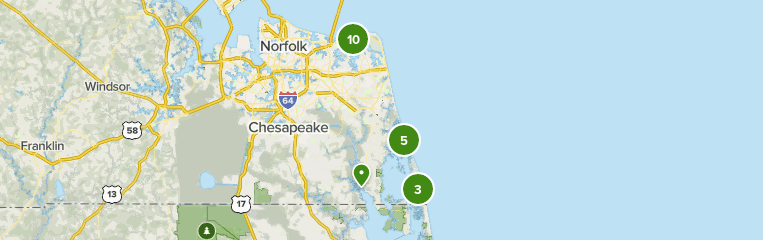 Map Of Sandbridge Va Best 10 Beach Trails In Virginia Beach | Alltrails