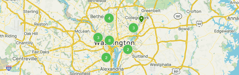 mappa delle attrazioni di washington dc