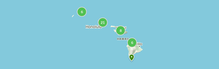 Map of dog friendly trails in Hawaii