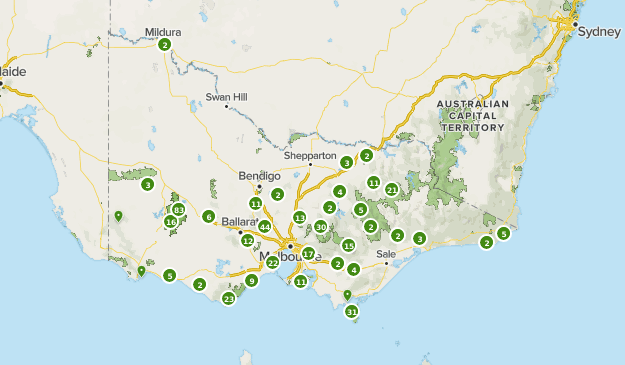 Victoria Australia National Parks Map