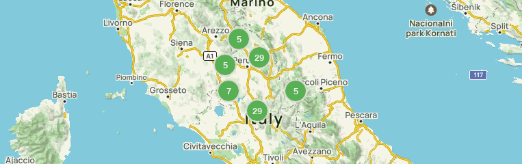 Geological map of the M. Acuto and M. Tezio areas showing the