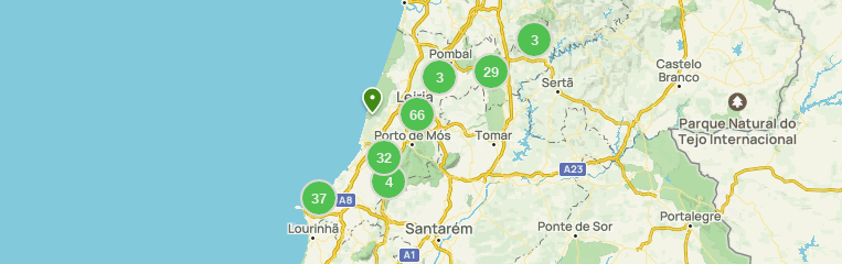 Mapa do Distrito de Leiria Portugal