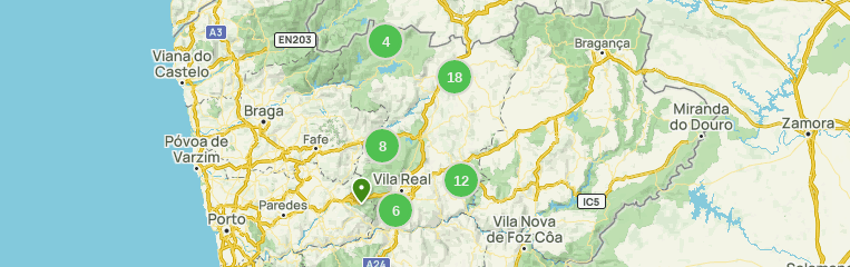 Mapa distrito Vila Real de parede