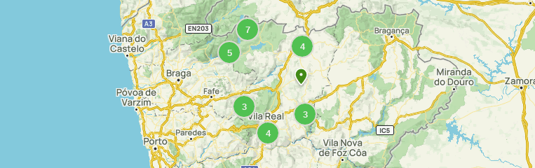 Mapa distrito Vila Real de parede