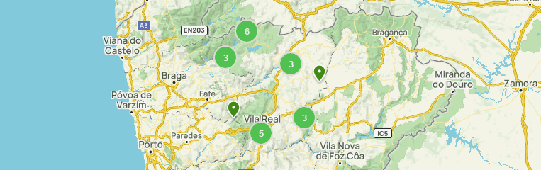 Mapa distrito Vila Real de parede