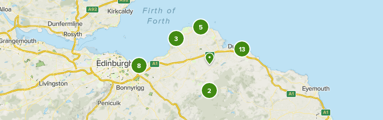 East Lothian Scotland Map Best 10 Views Trails In East Lothian | Alltrails