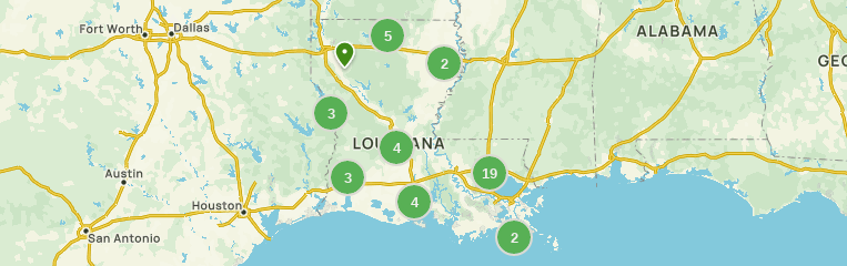 Interactive Map of Louisiana's National Parks and State Parks