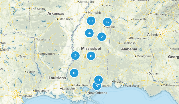 Mississippi State Parks Map