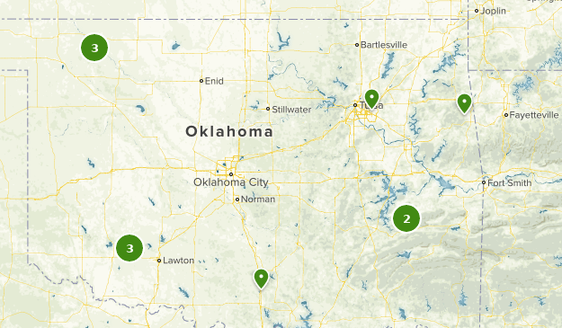 Map of Caves in Oklahoma