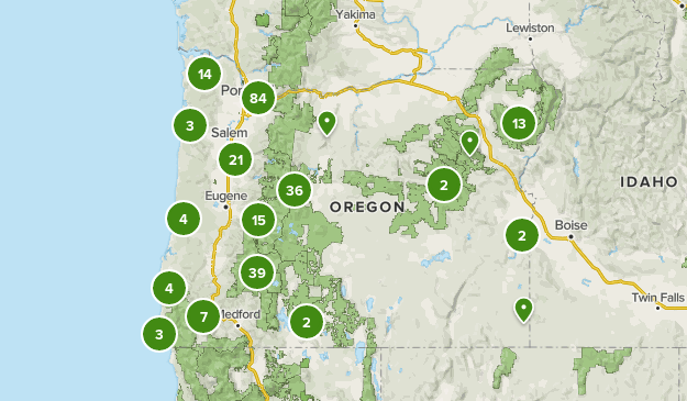 Waterfalls Oregon Coast Map