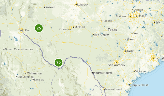 Texas National Parks Map