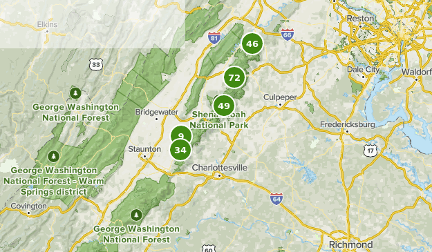 National Parks In Virginia Map Best National Parks in Virginia | AllTrails