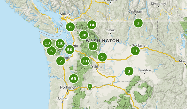 Waterfalls In Washington Map Best Waterfall Trails in Washington | AllTrails