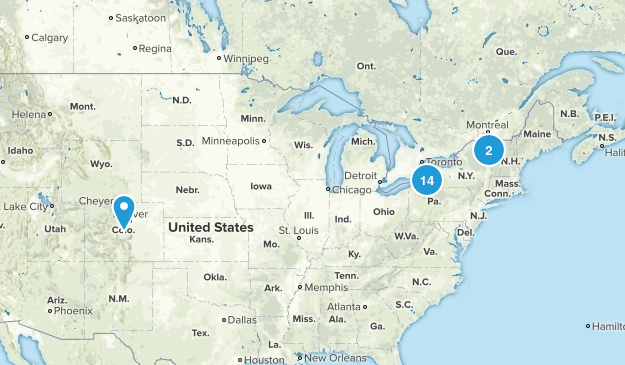 Some of My Favorite Hikes Map