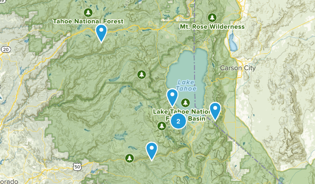 Tahoe Hikes Map