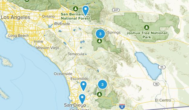 San Diego Hikes Map