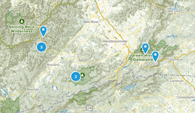 Saluda Brevard Area Map