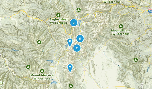 Breckenridge Area Hikes Map