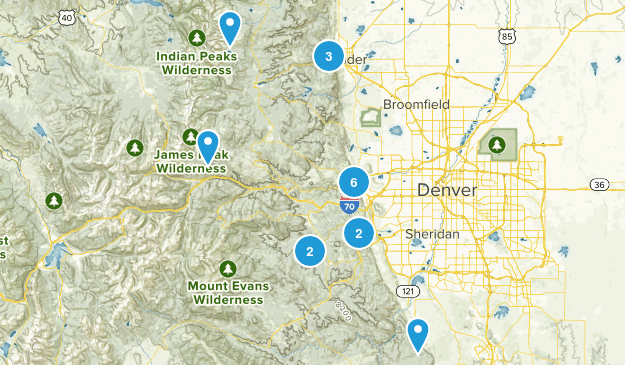 Denver Area Hiking Map