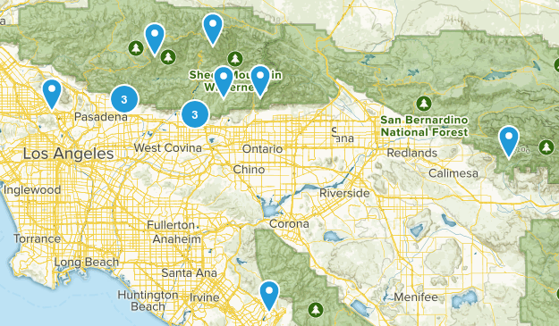 Medium hikes Map