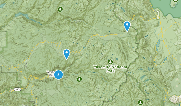 Best Yosemite Hikes Map