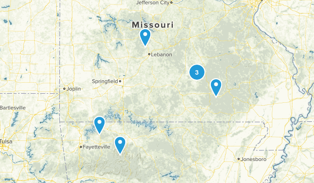 trails near ozarks Map