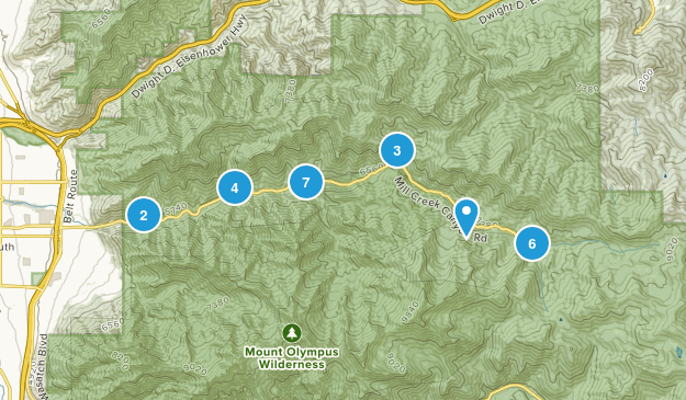 Mill Creek Canyon Map