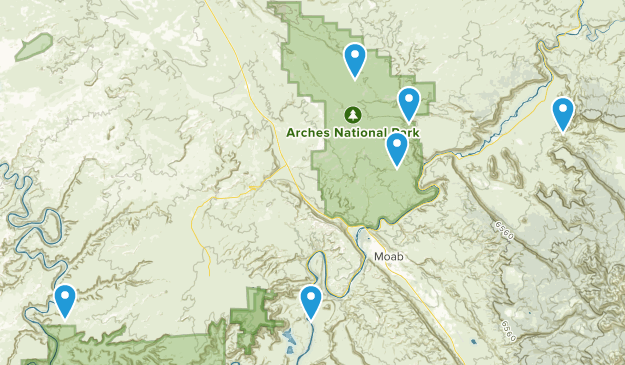 Moab Area Trailrunning Map