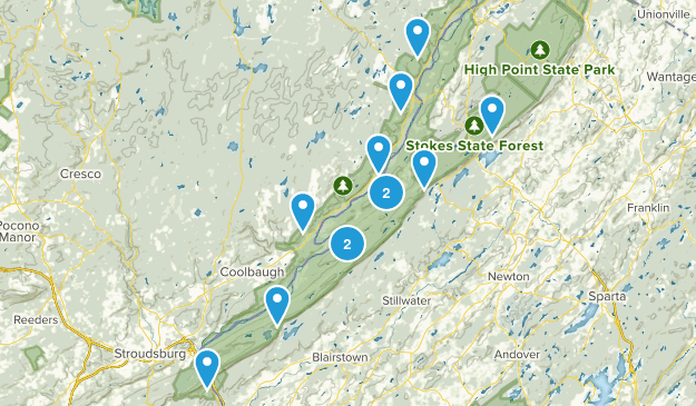 Delaware Gap Trail and Camp Map