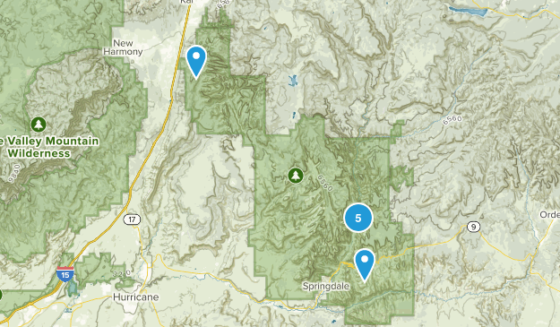 Zion national park Map